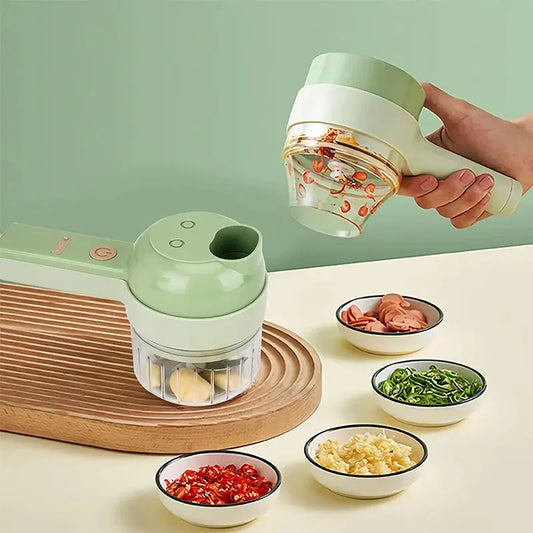4 in 1 Electric Vegetable Cutter | Rechargeable