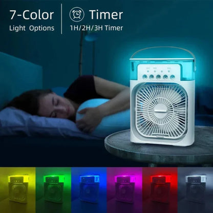 10 Inche Portable Air Conditioner Fan: Usb Electric Fan With Led Night Light and Mist Water