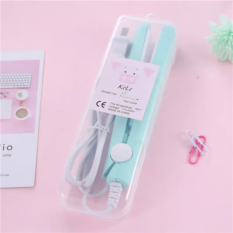 Mini Portable Hair Straightener for Travel & Quick Styling