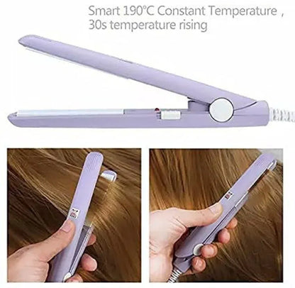 Mini Portable Hair Straightener for Travel & Quick Styling