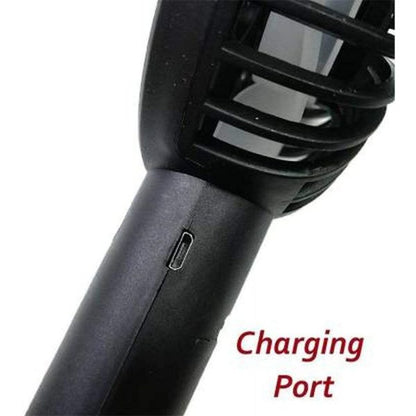 Portable Usb Rechargeable Handheld 3 Speed Strong Wind Electric Small Mini Cooling Fan (random Color)